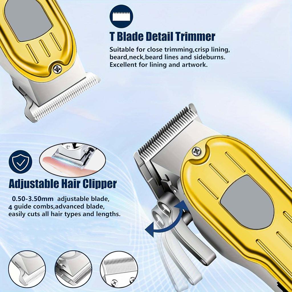 Hair Clippers for Men , Beard Trimmer Kits & Sets, Electric Shavers, Hair Clippers & Trimmer T-Blade, for Barber,home for Gifts