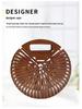 Bamboo Woven Beach Bag - European & American Style Round Retro Design