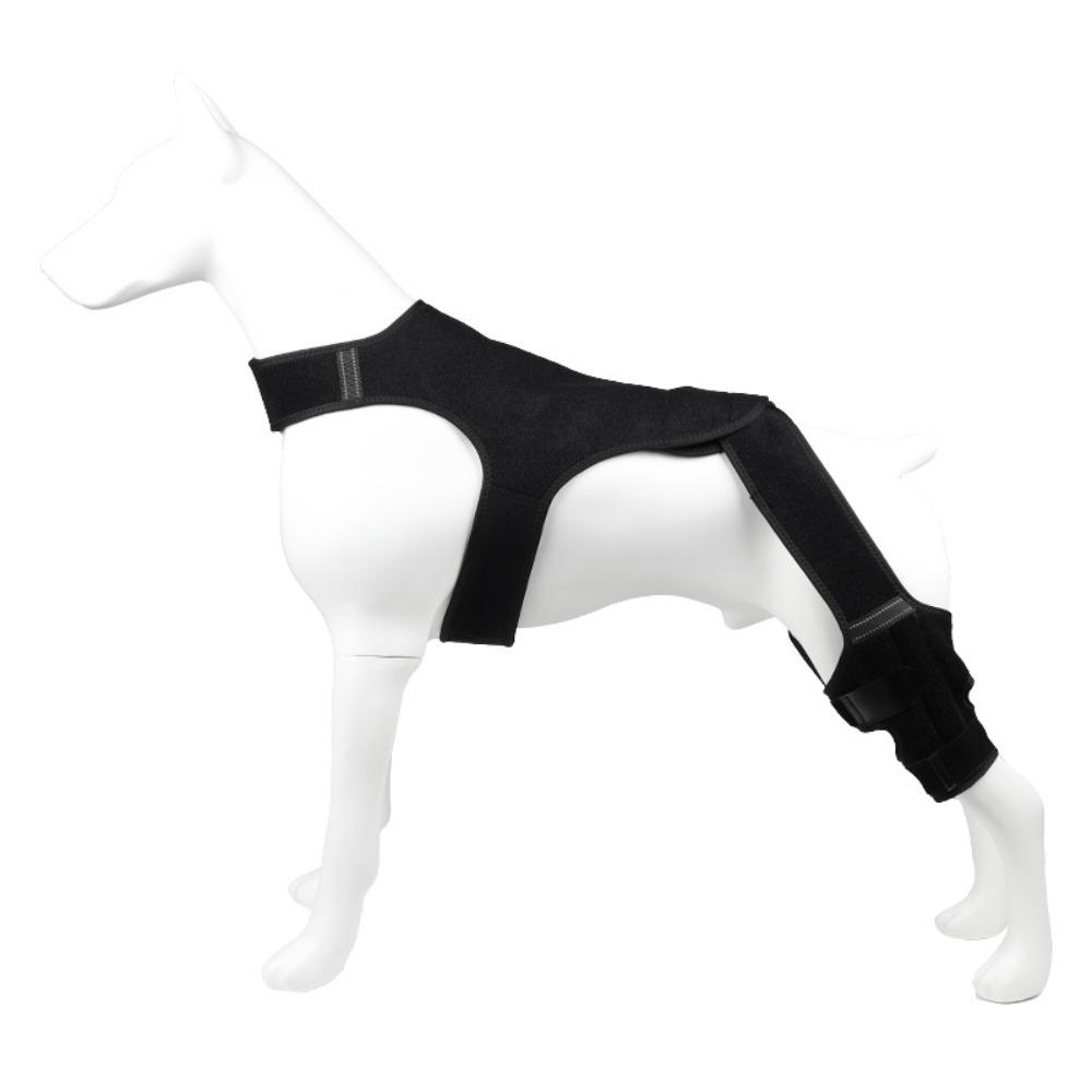 

Reflective Design Dog Rear Leg Brace Breathable Dog Knee Brace Sprain Nursing M чёрный