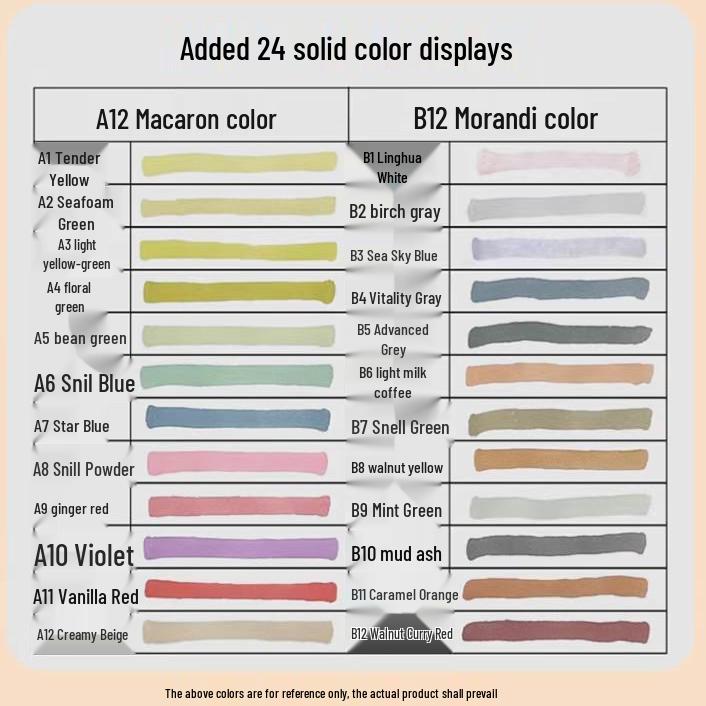 64-Color Snail Double-Ended Quick-Dry Oily Markers with Hard Box