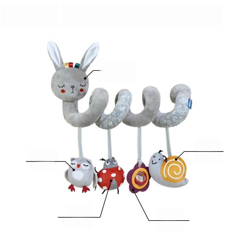 Aipinqi Grey Animal Baby Crib Soothing Toy and Bed Pendant.