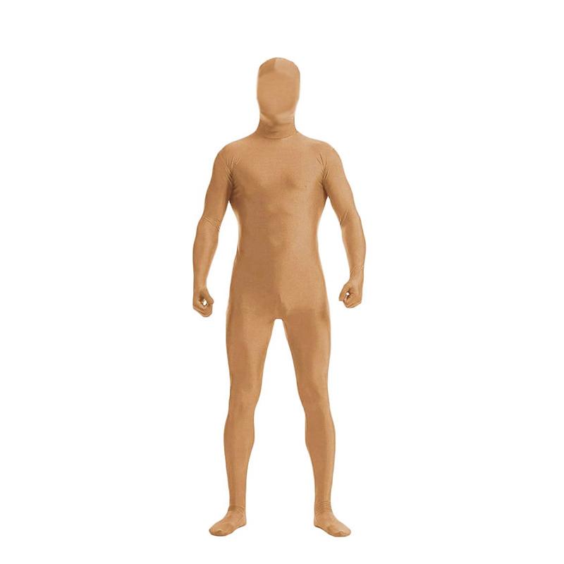 Fluorescent Color Zentai Invisible Jumpsuit Cosplay Costume Bodysuits Halloween Skin Tight Suit Stretch Disappearing Jumpsuit