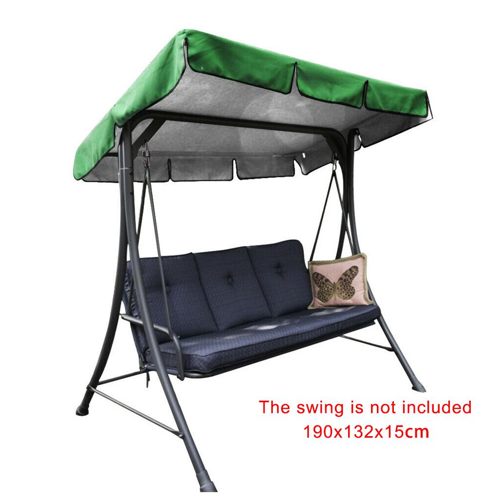 164CM 3 Seater Garden Swing Cushion 4Colors Waterproof Dustproof Chair Replacement Canopy Spare Fabric Cover Dust Covers
