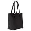 Michael Kors Brand Logo Leather Tote Bag Shopping Bag Handbag Regular Women's Black