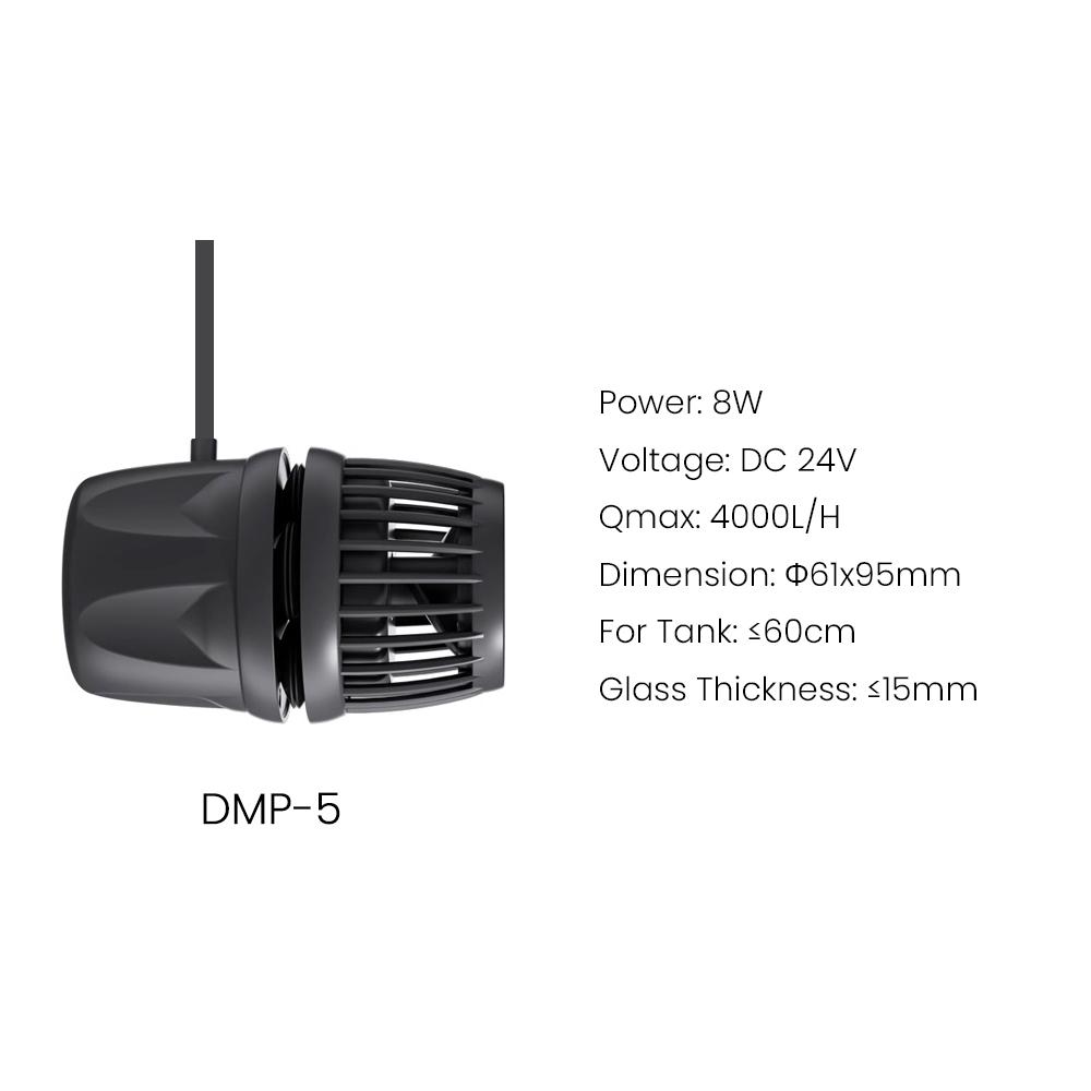Jecod Jebao Dmp-5/15/25/35/45 New Smart Bluetooth App Control Cordless Aquarium Wavemaker Pump Freshwater Saltwater Fish Tank US Adapter Plug