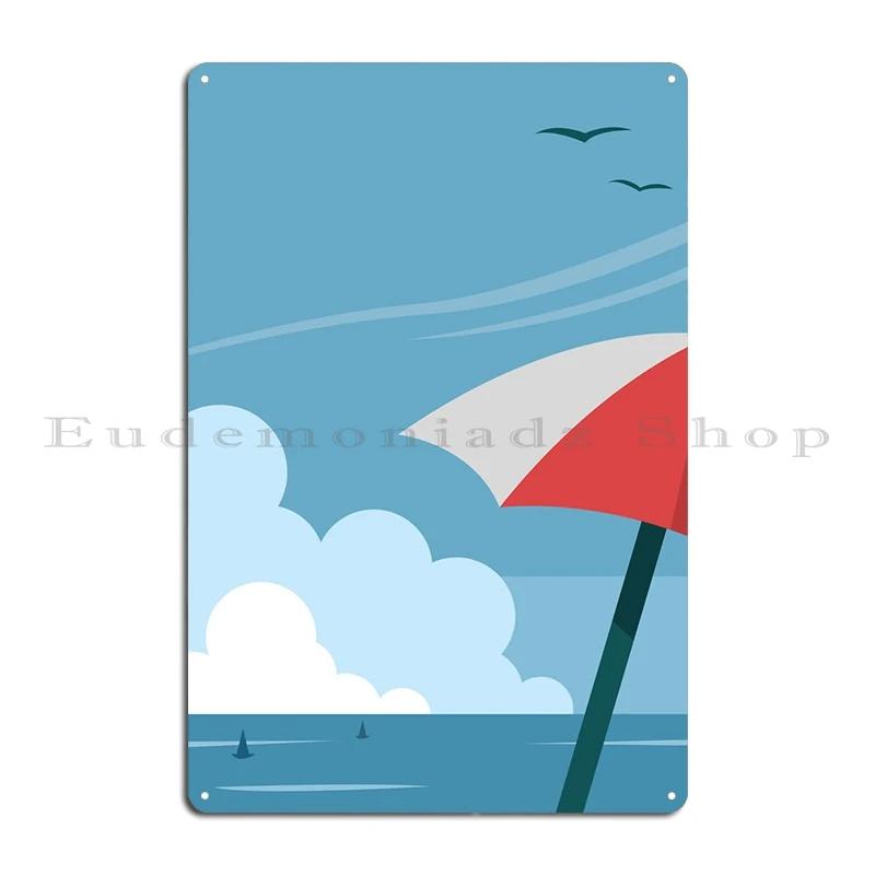 Summer Sunset Metal Sign Retro Wall Mural Create Printing Vintage Tin Sign Poster 20X30CM