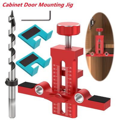2in1 Cabinet Door Installation Positioner Adjustable Rebounder Punched Mounting Jig Wardrobe Cabinet Door Panel Installation Jig