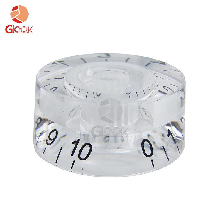 Barrel Shape Electric Guitar Volume/Tone Knob, Acrylic Potentiometer Cap for Straight Body