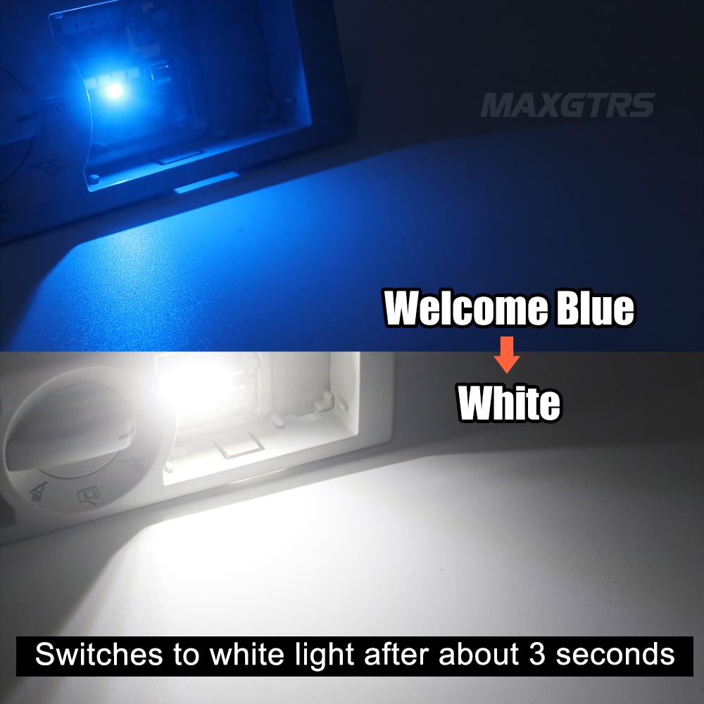 

MAXGTRS 2x C10W C5W LED Canbus Festoon 31mm 36mm 39mm 42mm Bulb Interior Reading Light 31MM синий