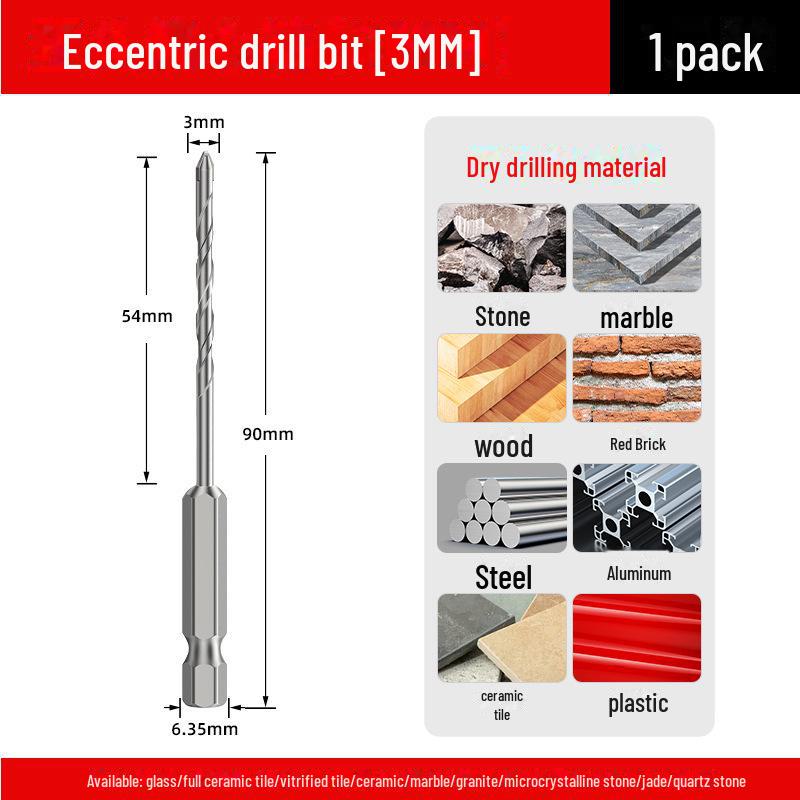 Huhao Heavy Duty Excentrische Boor met Kantelbare Kop voor Keramiek, Tegel, Beton, Gipsplaat en Glas.