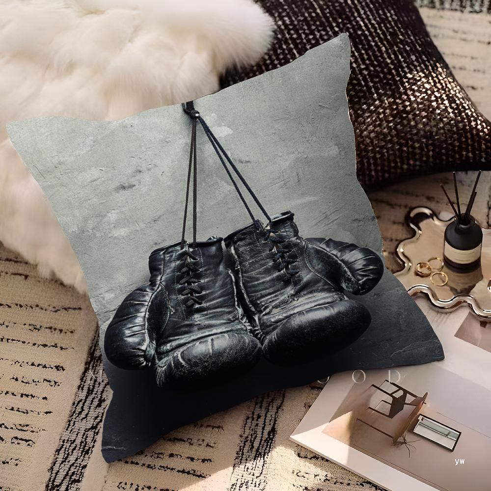 Retro Boxing Gloves Pillow Gift Home Office Decoration Bedroom Sofa Car Cushion Cover Case 45x45