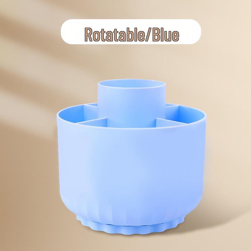 Rotating 5-Grid Pen Holder: Large Capacity Stationery Organizer for Primary School Students