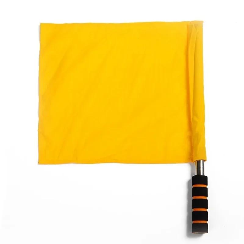 

Professional Referee Flags - Waterproof Linesman Flags w/ Anti-Slip Grip for Football Rugby & Sports Matches (500D Polyester) жовтий