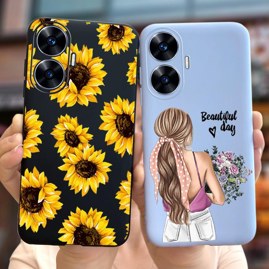 For Realme C55 Case 2023 New Fashion Cartoon Cover Soft Silicone Shockproof Phone Case For Realme C55 C 55 RealmeC55 Bags Bumper