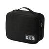 Portable Cationic Fabric Travel Organizer Bag with Handle Multi-Compartment Storage Case for Electronics Accessories and Small Items