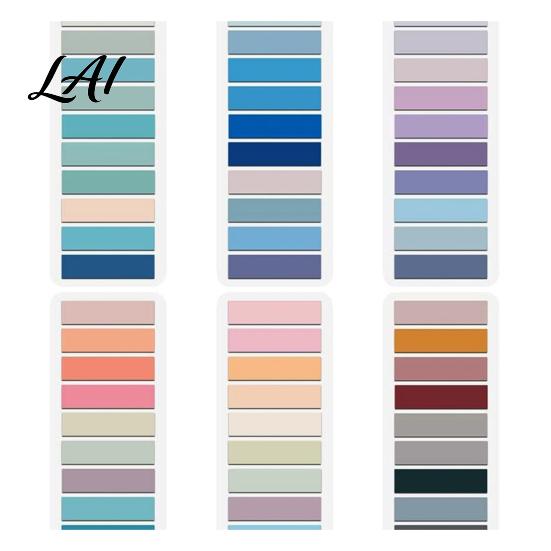 Reusable Sticky Tabs 6Pcs/Set Assorted Color Index Tabs Writable Repositionable Colorful Morandi Translucent Colored Book Page Marker Labels