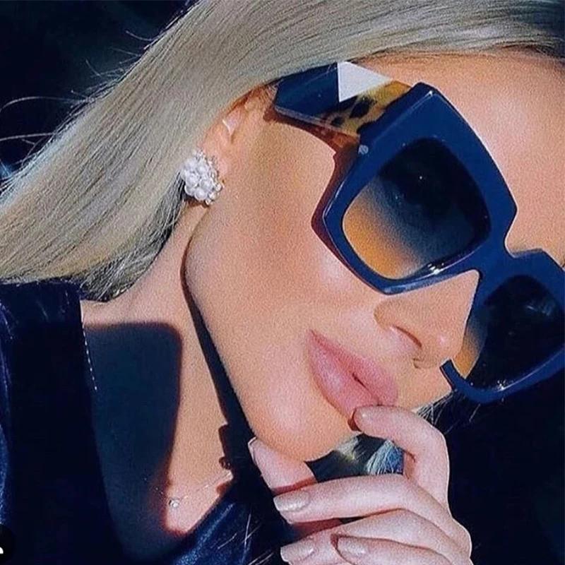 New Stylish Oversized Shades Luxury Brand Designer Big Square Frames  Women Trendy Sunglasses