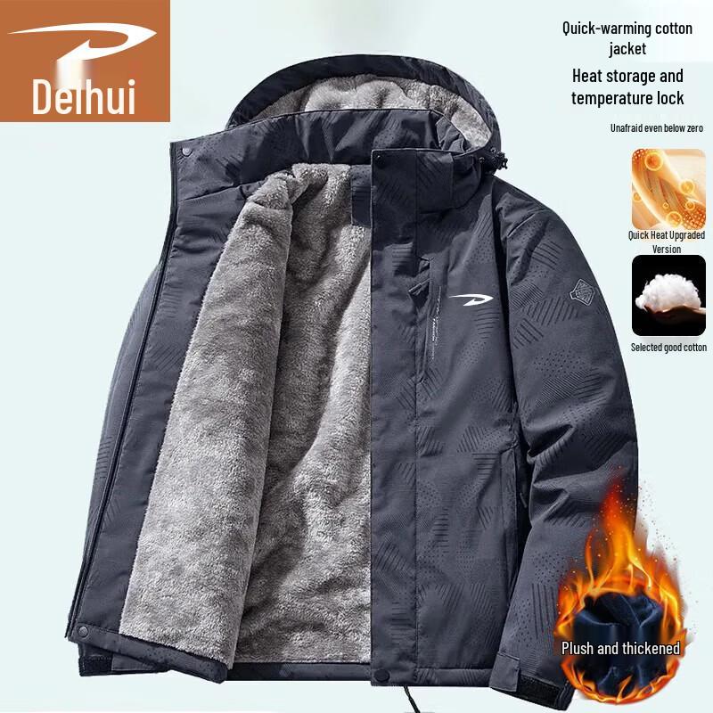 Men's Lamb Fleece Lined Winter Jacket