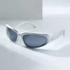 Y2K Style Irregular Frame Surround Silvery Glasses Perfect for Concerts Parties And Gifts.