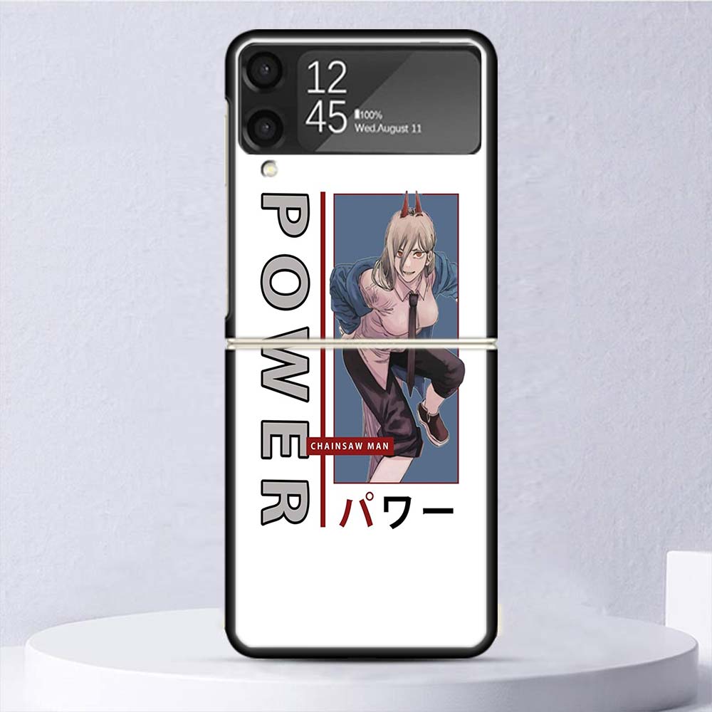 

Противоударный жесткий чехол с изображением человека-бензопилы для Samsung Galaxy Z Flip 4 3 5G Phone Cover Z Flip3 Flip4 Black Fundas Matte Shell Capa Samsung Z Flip 3 5G