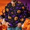 Men's Printed Long Sleeve T-Shirt with Round Neck Casual Top