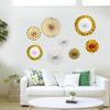 New Elegant Gold Paper Fan Flowers Set For Festive Birthday Party Decorations