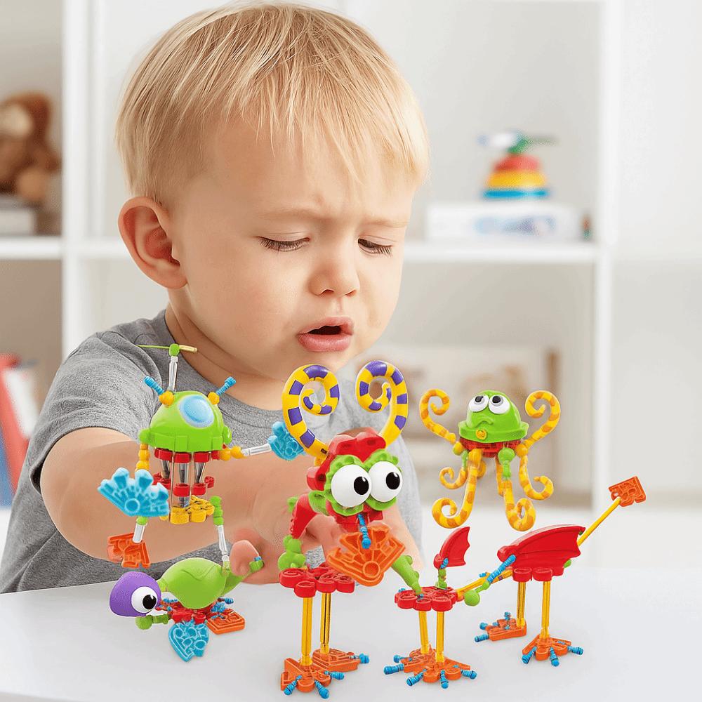 Assembly Insect Animals Building Blocks Toy Plastic Construction Puzzle Toy  Fan Love Gifts