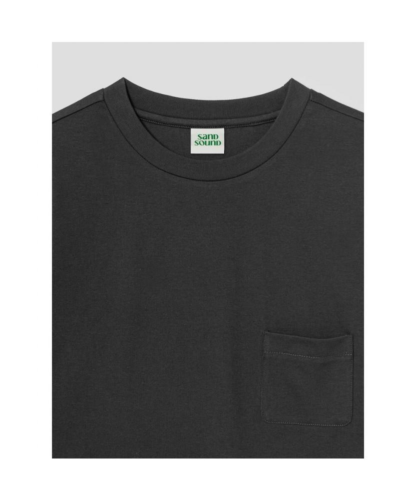 Saendeusaundeu Short-Sleeve Cropped T-Shirt Ash