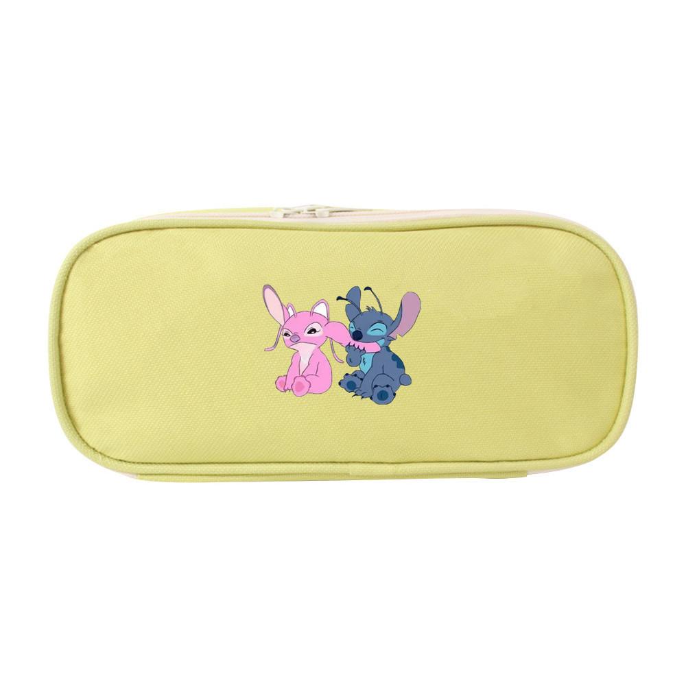 Stitch Colorful Pencil Case Canvas Storage Bag For Elementary School Students