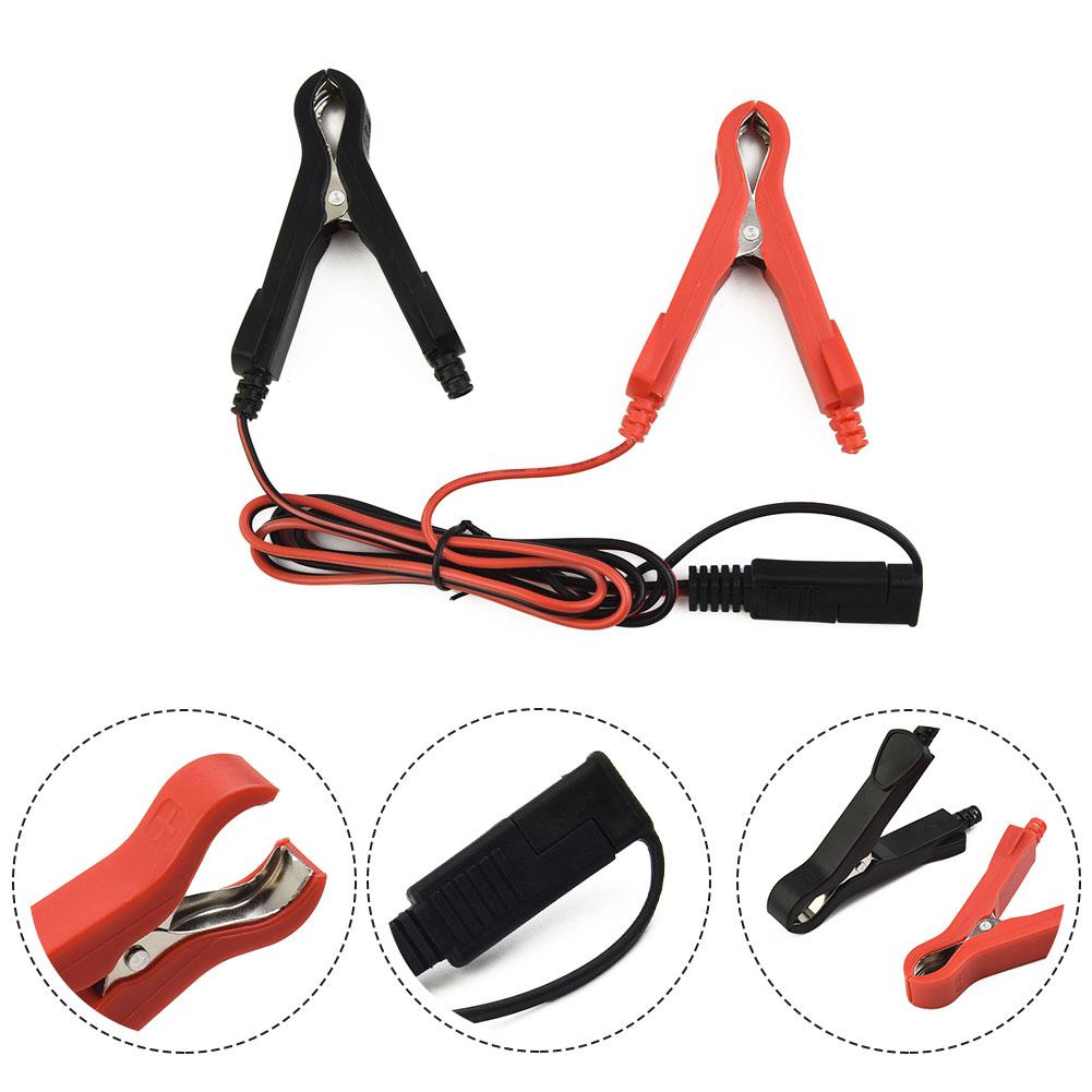 Schnell lösbares SAE-Adapterkabel 12V 10A für Krokodilklemmenanschluss Kompatibel mit Standard-SAE-Batterielade-Pigtails