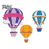 Childrens Bedroom Wall Accents 3Pcs Wooden Hot Air Balloon Art, 2D Flat Cartoon Hanging Ornaments, Colorful Kindergarten Decorations for Living