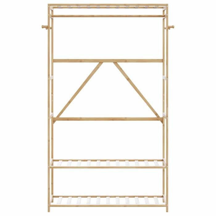 VidaXL Clothes Rack with Shelves 110x40x175 Cm Bamboo, Coat Rack, Coat Rack with Shelf, Clothes Rack with 4008924