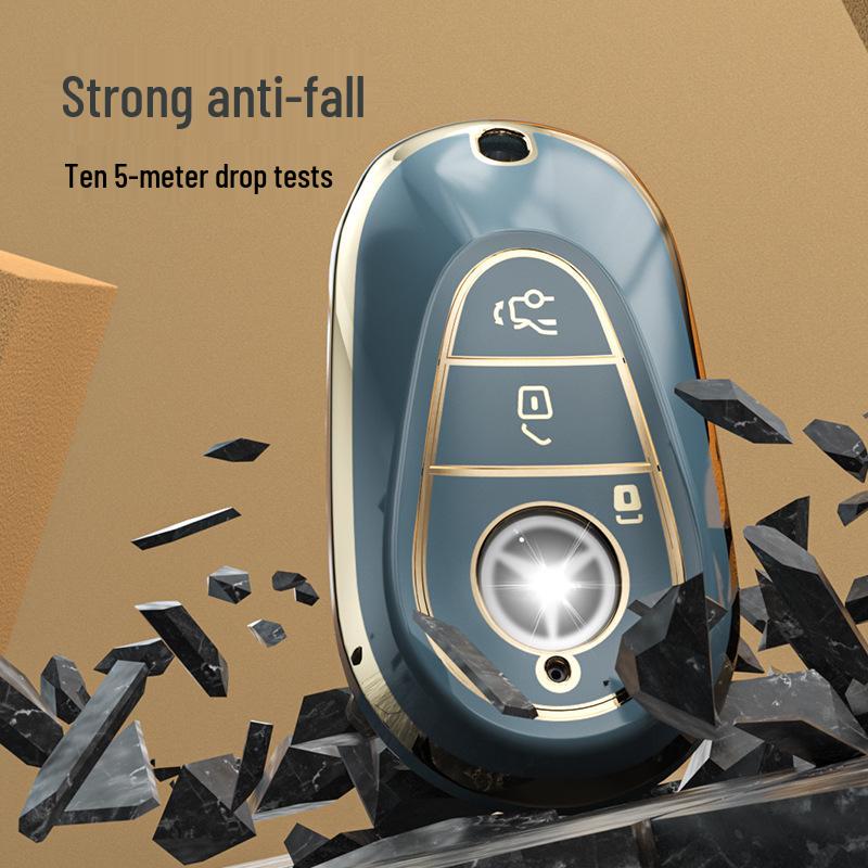 Mercedes-Benz Schlüsselhülle für Modelle der C-Klasse, E-Klasse, S-Klasse, C200L/C260L/E300L, GLC und S400L.