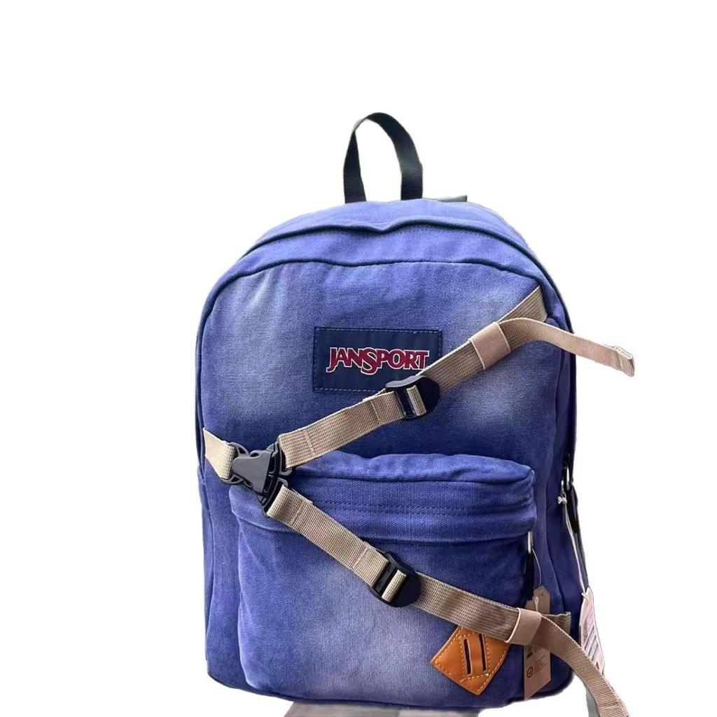 JanSport Unisex Denim Rucksack: Große Kapazität Laptop- und Schultasche für Reisen