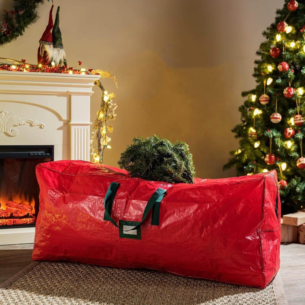 Folding Christmas Organizer Bag Gift Wrap Storage Bag  For All Year Round Christmas Storage