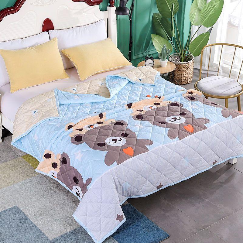 Summer Cool Air Conditioning Thin Blankets Student Dormitory Spring and Autumn Summer Bedding Machine Washable