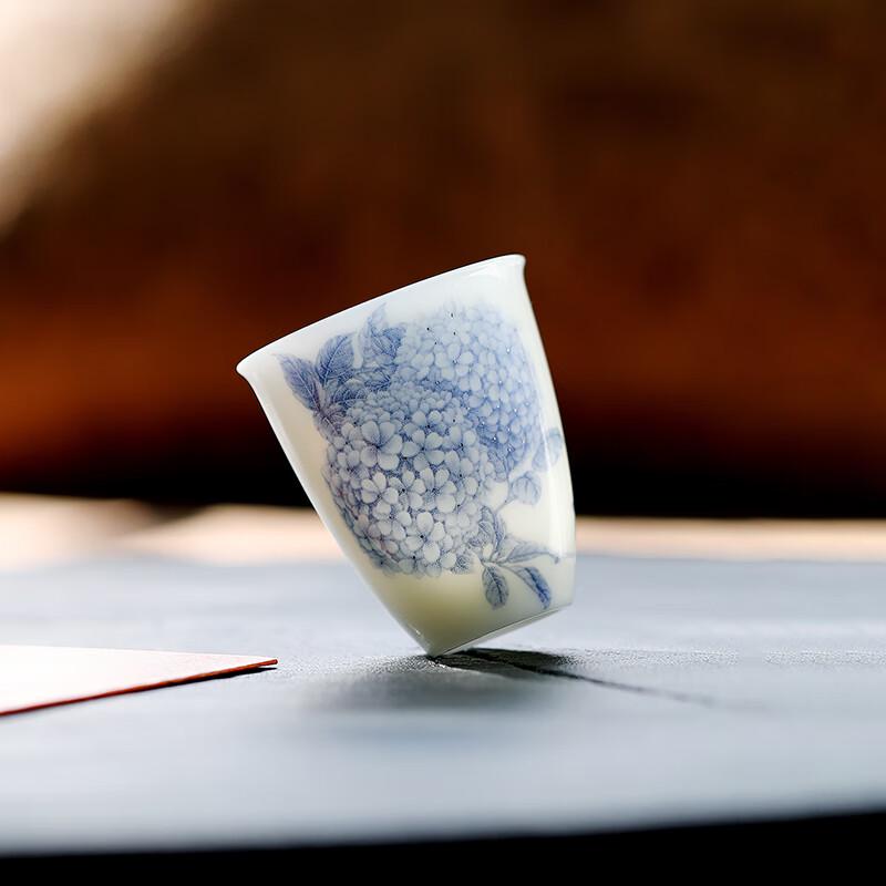 Longxun Kiln Master Huang Xudong Ice Crystal Jade Porcelain Fragrance Retaining Tea Cup