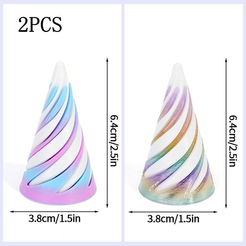 1/2Pcs Giant Rotating Pyramid 3D Spiral Cone Pyramid  Cone Toys Spiral Calabash Ornament Stress Relief Fidget Toys