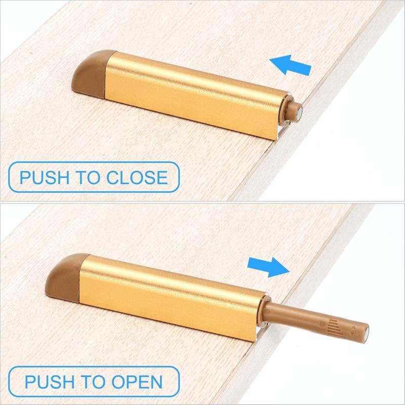 5/10 Pcs Exposed/Concealed Push to Open Door Latches Kitchen Cabinet Rebounder Quiet Soft Close Door Stop Magnetic Damper Buffer