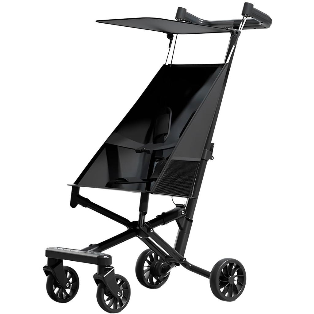 MODONG Leicht und mit großen Reifen und Sonnenschutz Hoch und Hochkohlenstoffstahl Geeignet für und Perfekt für Babypartys B-Typ Kinderwagen, Kompakt,