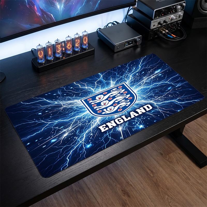 England Football Crest Mouse Pad, Extended Non Slip Rubber Desk Mat for Gaming Office Laptop Fan Gift