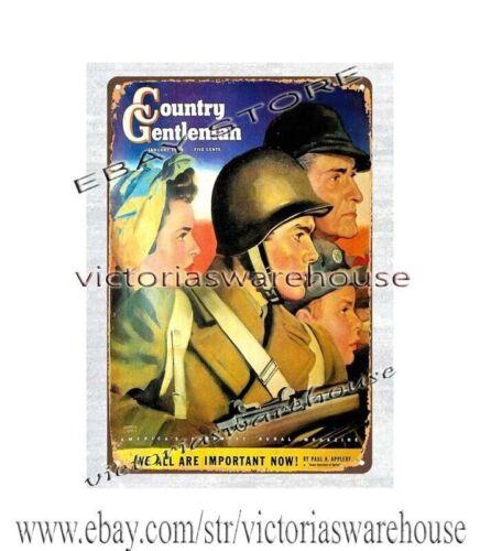 

wall art garage shop wall art 1943 ww2 Country Gentleman war time metal tin sign 20x30cm（7.8x11.8inch）