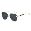 Ins New Frameless Pilot Oval Gradient Sunglasses Women Men Fashion Luxury Street Punk UV400 High Quality
