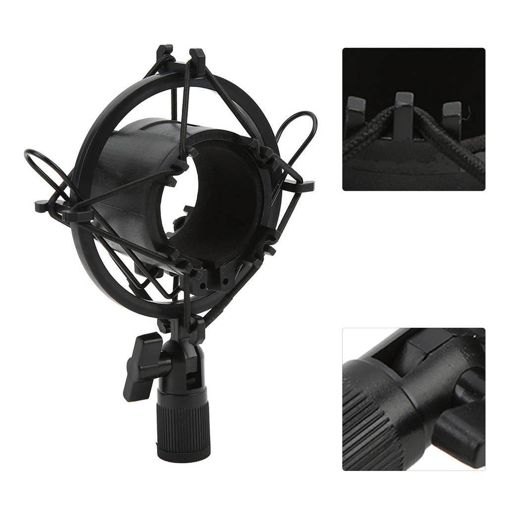 Microphone Shock Mount Holder Plastic Mic Anti Vibration Clip 47‑57mm for Live Streaming Recording Studio