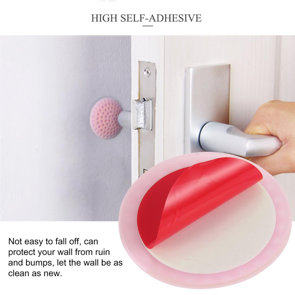 Door Lock Protective Pad Anti-Collision Self-adhesive Sticker Softness Handle Mute Shockproof Wall Stick Stopper Decoration