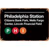 Yzixulet Philadelphia Pro Sports Venue Subway Sign Canvas Print Metal Tin Sign Vintage 8x12 Inch 8 X 12 Inch