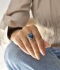 Natural Labradorite teardrop ring Silver oxidized ring for women pear shaped Labradorite bohemian handmade ring Healing crystals jewelry