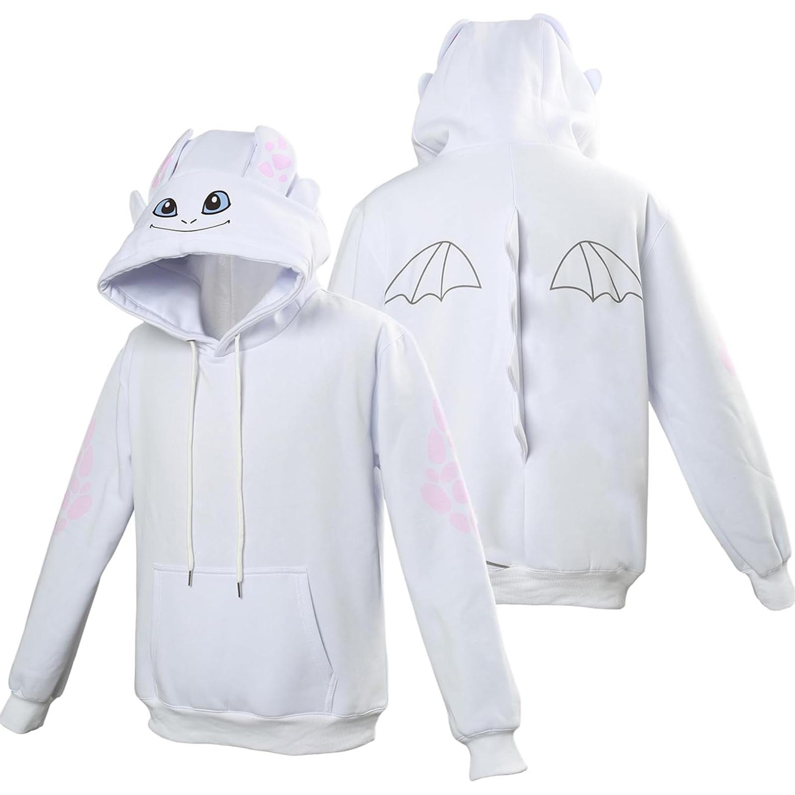 

Аниме Повседневная толстовка с 3D-цифровым принтом и невыцветающей толстовкой XL белый