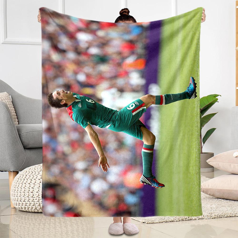 Mexico's Player Victory. Blanket Warmthful Decor Perfect for Chair Livingroom Office Chair for All Seasons Modern