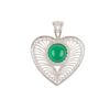 Rare Green Onyx Gemstone 925 Sterling Silver Jewelry Handmade Boho Pendant 1.4" CP-15-29